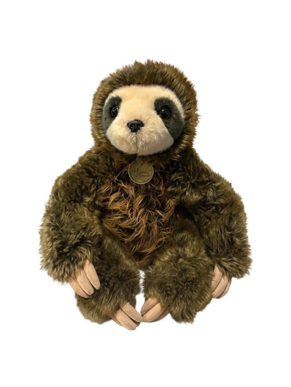 Realistic Stuffed Three-Toed Sloth 14.5 Inch Miyoni Plush by Aurora